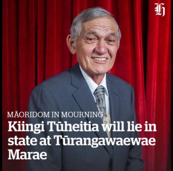 He Aitua - Kua mate mai a Kingi Tuhetia. Moe mai ra e te Kingi.  